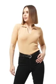 Gömlek yaka yazlık triko bluz - 3