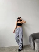 Çımalı keten pantolon - 3