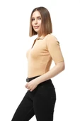 Gömlek yaka yazlık triko bluz - 5