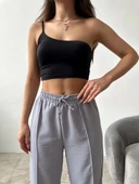 Çımalı keten pantolon - 2