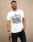 Peaky Blinders Yazılı Regular Fit Erkek Tişört  Siyah ve Beyaz Renk Seçenekli - 1