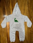 6-24 aylık araba baskılı takım gri - 1