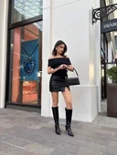 Madonna yaka sıfır kol bluz - 3