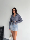 Çizgili oversize gömlek - 3