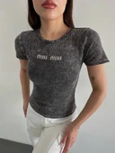 Baskılı aşıt yıkamalı bluz - 4