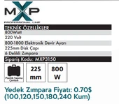MAX EXTRA MXP3150 - Profesyonel Alçıpan Duvar Zımpara 800 Watt - Toz Emme Özellikli - 2