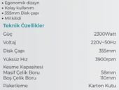 MAX EXTRA MXP3553 - 355mm Profil Kesme Makinası 2300 Watt - 3