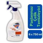 Birka Extra Paslanmaz Çelik Yüzey Temizleyicisi 6 Adet x 750 ml - 1