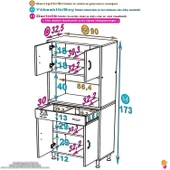 Modilayn ARDA Banyo Dolabı 90x173x32,5cm 1 çekmece 4 kapak ve 5 raflı İhtiyaca uygun kolay kurulum - 4