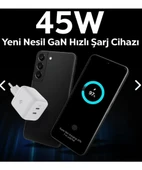 Spigen 45W GaN USB-C 2 Port Mini Adaptör Samsung PPS 2.0 Destekli Hızlı Şarj Type-C PE2105 White - ACH03717 thumbnail 2