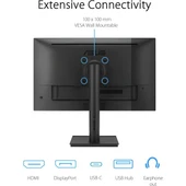 ASUS 27" IPS VA27UCPS 5MS 75HZ HDMI-DP TYPE-C PIVOT KURUMSAL MONİTÖR 3840X2160 - 2