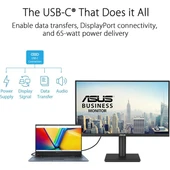 ASUS 27" IPS VA27UCPS 5MS 75HZ HDMI-DP TYPE-C PIVOT KURUMSAL MONİTÖR 3840X2160 - 3