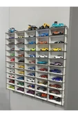 SLY-Ahşap Araba Rafı 50'li Beyaz Renk (HOTWHEELS VE MACBOX ARABALARI IÇİN UYGUNDUR) - 1