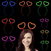 Glow Stick Karanlıkta Yanan Fosforlu Kalp Taç 12 Adet - 1