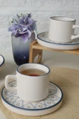 Keramika Floral Waves Stackable Çay Takımı 12 Parça 6 Kişilik 22669-71 - 2