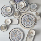 Keramika Sapphire Çeyiz Seti 26 Parça 6 kişilik 22743-44-45-46 - 1