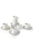 Keramika Floral Waves Stackable Çay Takımı 12 Parça 6 Kişilik 22669-71 - 6