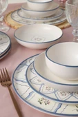 Keramika Floral Waves Yemek Takımı 24 Parça 6 Kişilik 22668-71 - 4