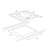 TEKA TZ 6317 SİYAH VİTROSERAMİK CAM 60 CM 3 GÖZLÜ ELEKTRİKLİ ANKASTRE OCAK - 2