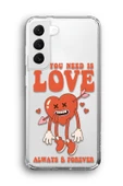 Samsung Galaxy S21 FE Uyumlu Baskılı Şeffaf Kılıf Kapak "Love Bomb" - 1