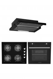 ALVEUS BLACK STYLE 604 3LÜ SİYAH ANKASTRE SET (F5ECR-GLS640-MFA604) - 1