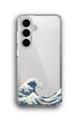 Samsung Galaxy S24 Plus Uyumlu Baskılı Şeffaf Kılıf Kapak "Kanagawa Oki Nami Ura Japon" - 1
