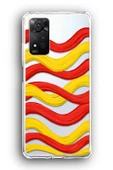 Xiaomi Redmi Note 11 Pro 5G Uyumlu Baskılı Şeffaf Kılıf Kapak "Kurdeleler Fularlar Sarı Kırmızı" - 1