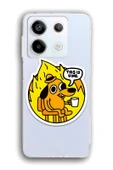 Xiaomi Redmi Note 13 Pro 5G Uyumlu Baskılı Şeffaf Kılıf Kapak "This İs Fine Meme Dog" - 1