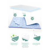 Mordesign Bebek Alt Açma Pedi/Minderi, Çift Taraflı Yıldız Desen Mavi Renk - 4