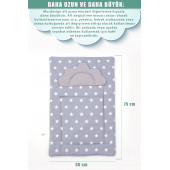 Mordesign Bebek Alt Açma Pedi/Minderi, Çift Taraflı Yıldız Desen Gri Renk - 3