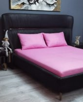 Mordesign 160X200 Çift Kişilik Lastikli Çarşaf Seti Pembe - 1