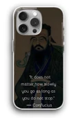 iPhone 13 Pro Max Uyumlu Baskılı Şeffaf Kılıf Kapak "Konfüçyüs Mentalite Erkek" - 1
