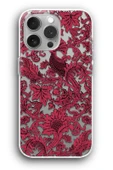 iPhone 16 Pro Max Uyumlu Baskılı Şeffaf Kılıf Kapak "Kırmızı Pattern Feniks Phoneix" - 1