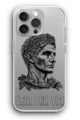 iPhone 16 Pro Max Uyumlu Baskılı Şeffaf Kılıf Kapak "Veni Vidi Vici" - 1