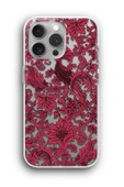 iPhone 16 Pro Uyumlu Baskılı Şeffaf Kılıf Kapak "Kırmızı Pattern Feniks Phoneix" - 1