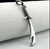 925 Ayar Zülfikar Kılıç Tasarımlı Gümüş Kolye Ucu thumbnail 1