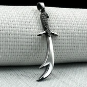 925 Ayar Zülfikar Kılıç Tasarımlı Gümüş Kolye Ucu thumbnail 2