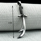 925 Ayar Zülfikar Kılıç Tasarımlı Gümüş Kolye Ucu thumbnail 3