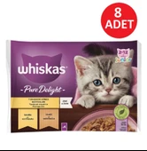 Whiskas Pure Deligt Junıor Tavuk ve Hindili Yavru Kedi Poşet Mama 85 G 4'lü paket x 8 Adet(32 adet yaş mama) thumbnail 5