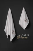 VAROL %100 MİCROCOTTON ÜST KALİTE HAVLU SETİ BURÇ NAKIŞLI - 32