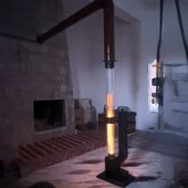 DUMANSIZ FÜZE-ROKET SOBA - PELET SOBASI 120 CM CAM thumbnail 5