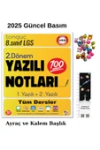 Tonguç 8. Sınıf Yazılı Notları 2. Dönem 1 ve 2. Yazılı 2025(UZAY Ayraç-Kalem Başlığı) - 1