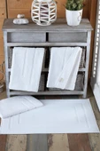 Varol 4 Adet Odelia Serisi Ayak Havlu 50x70 200gr Beyaz - 1