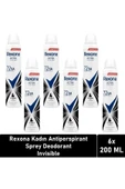 Rexona Kadın Deodorant Invisible Black White 6 x 200 ml - 1