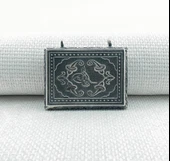 925 Ayar Gümüş Osmanlı Tuğralı Muska Kabı Kolye Ucu thumbnail 2