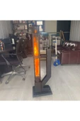 Kare 60 Cm Korunaklı Camlı Füze Pelet Sobası, Kamp Sobası - 1