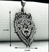 Kurt Tasarımlı 925 Ayar Türk Yazılı Gümüş Kolye Ucu thumbnail 3