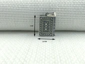 925 Ayar Gümüş Muska kabı Kolye Ucu thumbnail 3