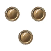 Parti Davet Piknik Doğum Günü Sert Plastik Mika Tabak - Altın - 18 Cm. - 6'lı 3 Paket thumbnail 1