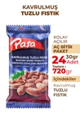 Paşa Kuruyemiş Kavrulmuş Tuzlu Fıstık 30 gr X 24 Adet (720 gr) - 2